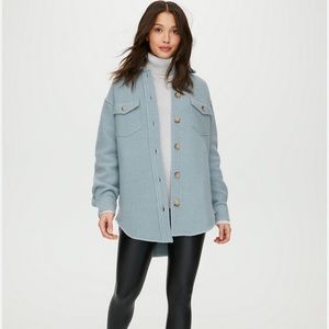 Aritzia Wilfred Free Ganna Shirt Jacket. Size S. Light Blue